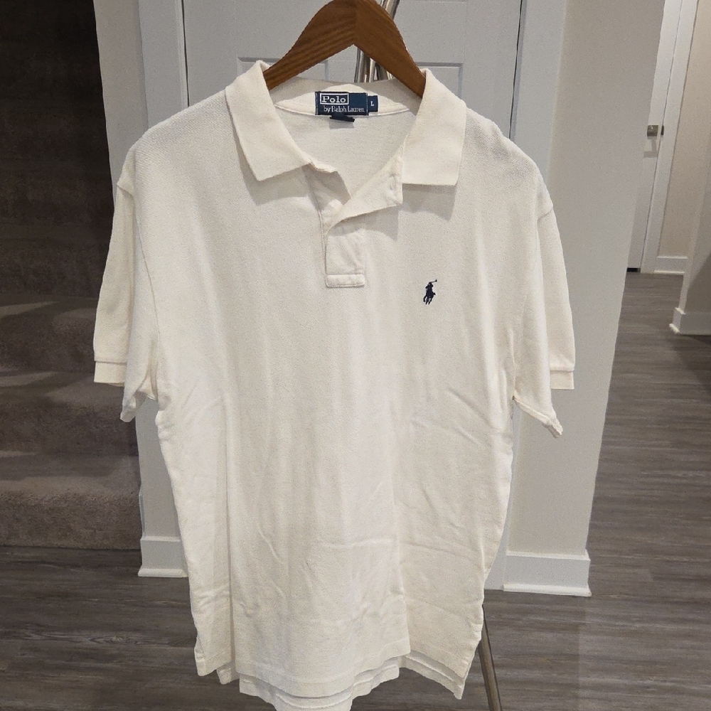 Polo by Ralph Lauren Men's Cream Polo Shirt